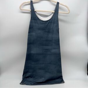Paade Mode Blue/Gray Long Tank Top/Dress w/White Backing That Shows Through-Sz S